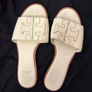 Tory Burch slides - off white - size 7